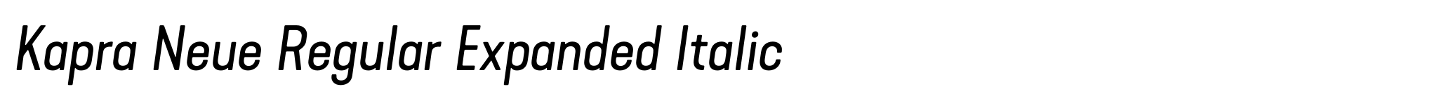 Kapra Neue Regular Expanded Italic image